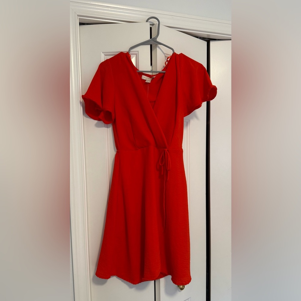 Monteau Vibrant Red Mini Dress